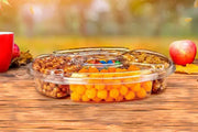 96 oz. Two Piece Round Platter with 5 Compartments  - #PL096C - KitchenDance