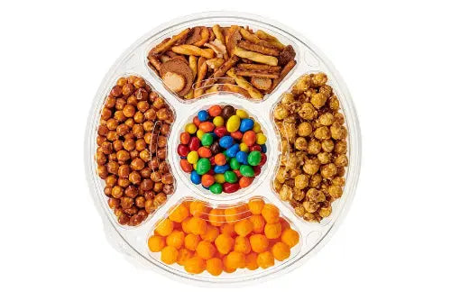 96 oz. Two Piece Round Platter with 5 Compartments  - #PL096C - KitchenDance