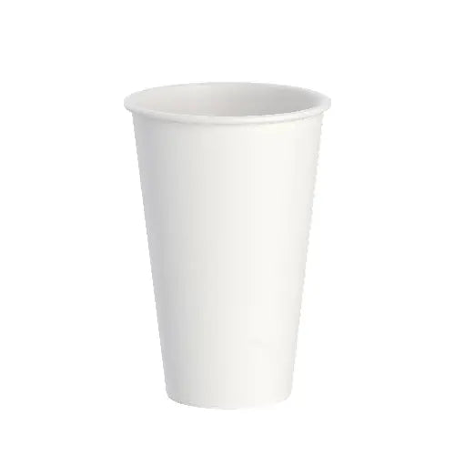 Dart Solo 16 oz. White Double Walled Paper Hot Cup - Sleeve of 30 - #DWTG16W