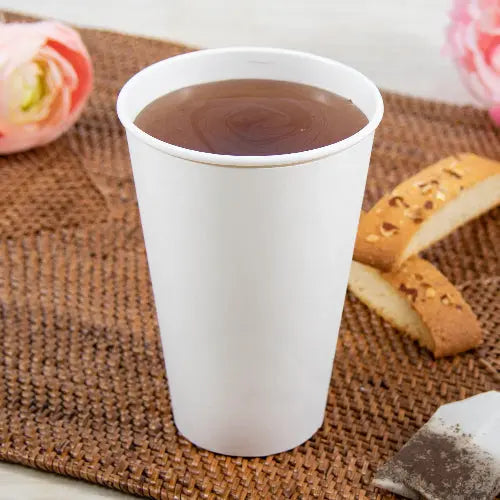 Dart Solo 16 oz. White Double Walled Paper Hot Cup - Sleeve of 30 - #DWTG16W