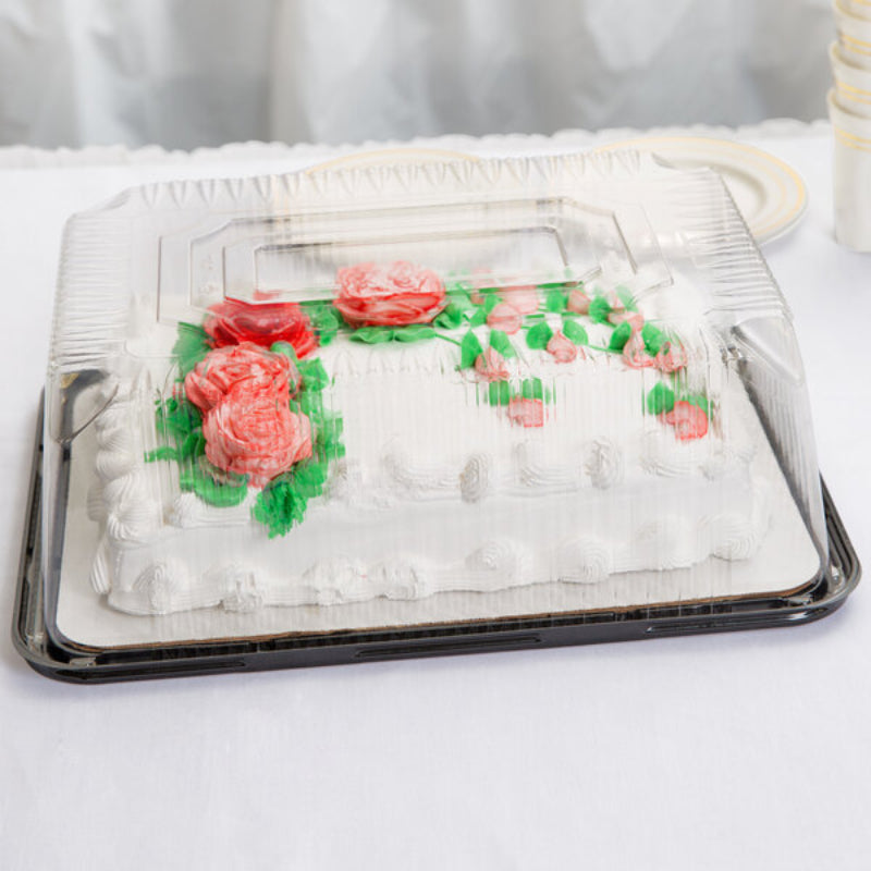 Recipiente de plástico para tortas de tamaño ¼ con cúpula alta n.° WG85