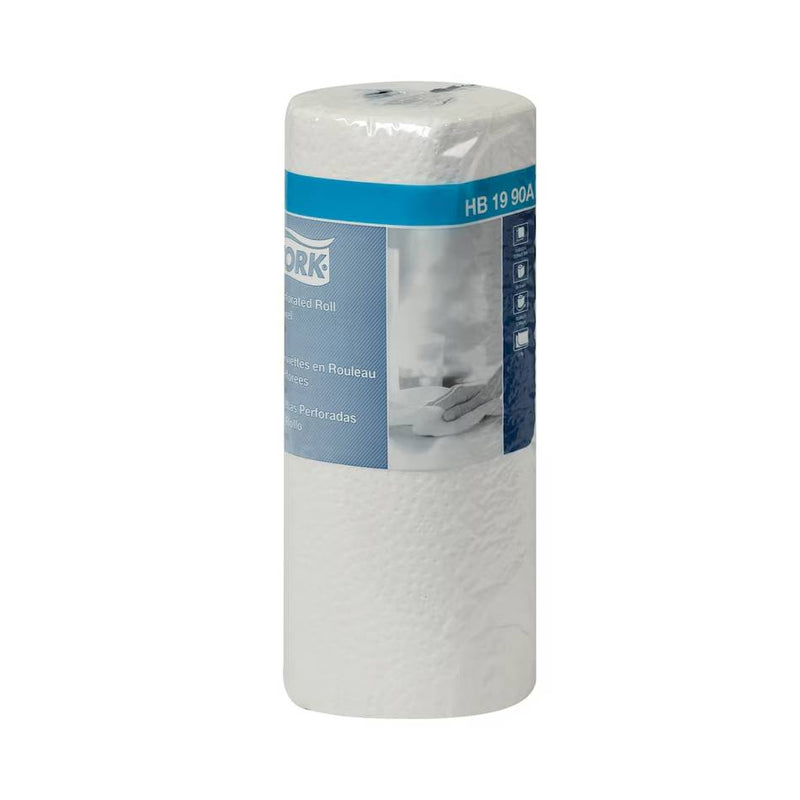 Tork 2 Ply Perforated White Roll Towel - #HB1990A