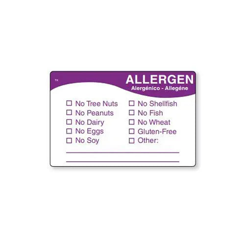 ToughMark™ Repositionable Allergen Labels - #I132104 DayMark Safety Systems