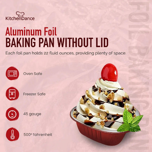 5" x 5" Colored Aluminum  Heavy Foil Square Pan #A69NL KitchenDance