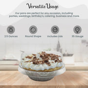 3" Disposable Aluminum Foil Tart Pan with Plastic Dome Lid   #301P SAFCA -- Superior Aluminum Foil of California