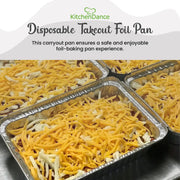 2¼ lb. Disposable Aluminum Foil Carryout Pan with Plastic Lid  #250P HFA Inc. -- Handi-foil of America