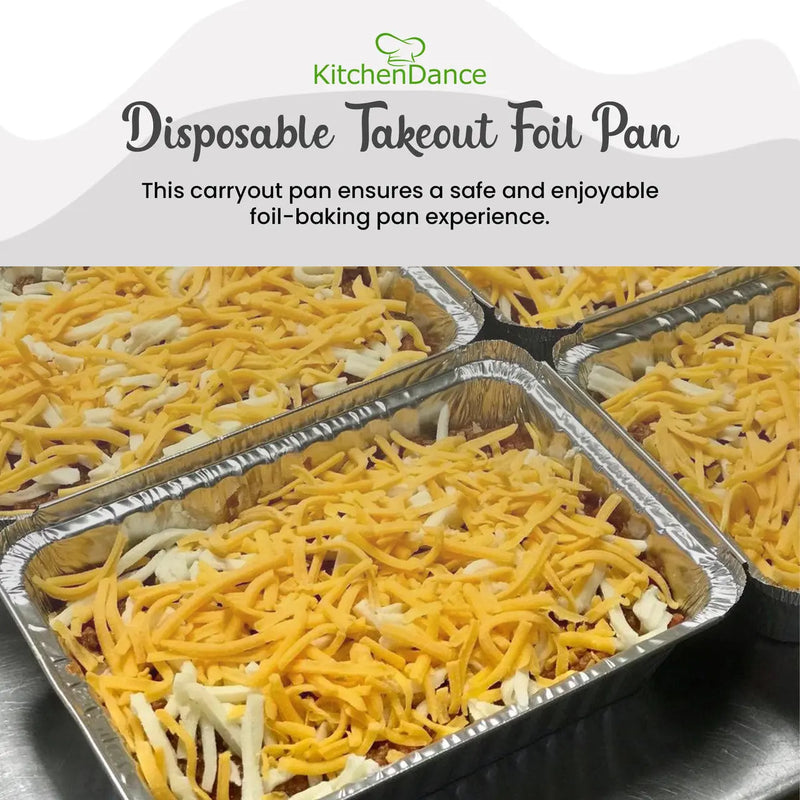 2¼ lb. Disposable Aluminum Foil Carryout Pan with Plastic Lid  #250P HFA Inc. -- Handi-foil of America