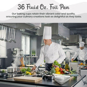 2¼ lb. Disposable Aluminum Foil Carryout Pan with Plastic Lid  #250P HFA Inc. -- Handi-foil of America