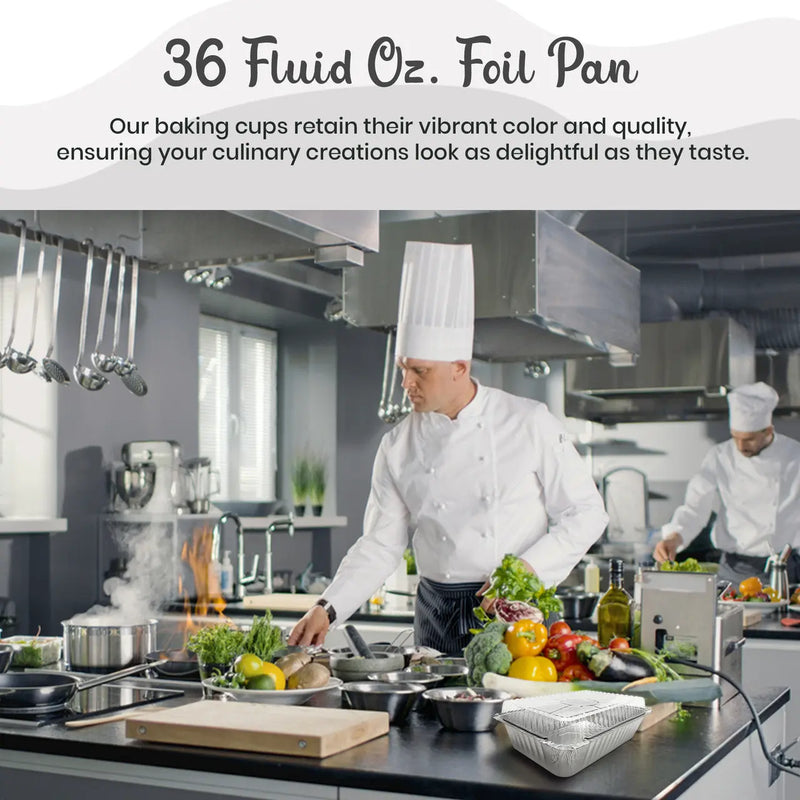 2¼ lb. Disposable Aluminum Foil Carryout Pan with Plastic Lid  #250P HFA Inc. -- Handi-foil of America