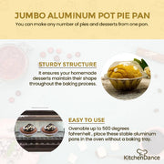 18 oz. Jumbo Disposable Aluminum Colored Pot Pie Pan with Dome Lid #A57P KitchenDance