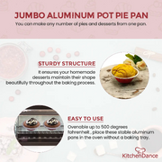 18 oz. Jumbo Disposable Aluminum Colored Pot Pie Pan  #A57NL KitchenDance