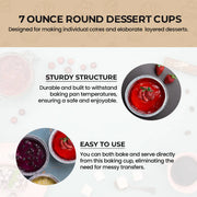 7 oz. Disposable Aluminum Foil Dessert Cup with Plastic Lid   #1210P KitchenDance
