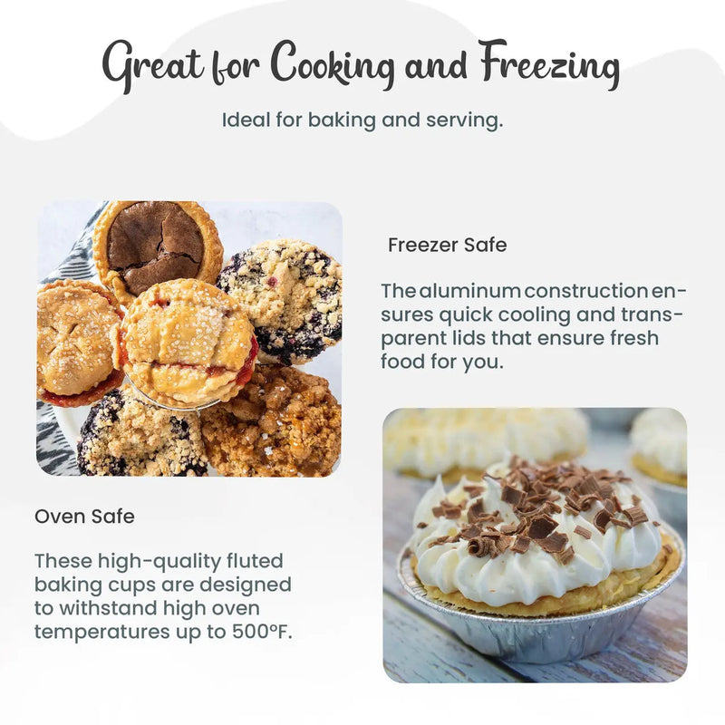 3" Disposable Aluminum Foil Tart Pan with Plastic Dome Lid   #301P SAFCA -- Superior Aluminum Foil of California