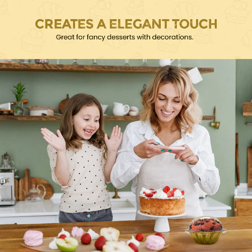 18 oz. Jumbo Disposable Aluminum Colored Pot Pie Pan with Dome Lid #A57P KitchenDance