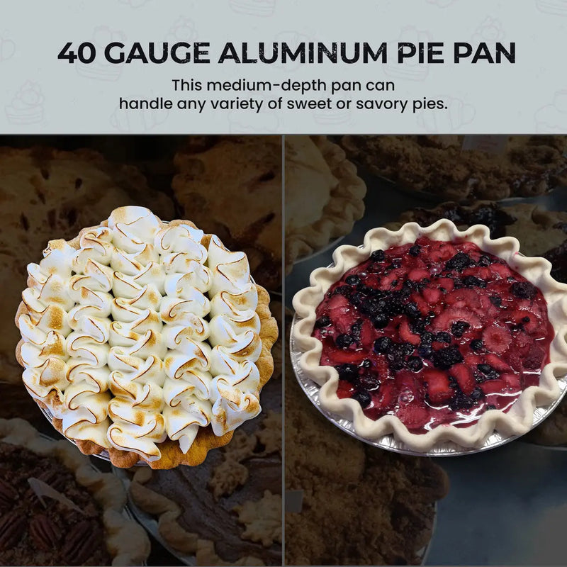 9" Disposable Aluminum Foil Pie Pan - Medium Depth   #901 SAFCA -- Superior Aluminum Foil of California