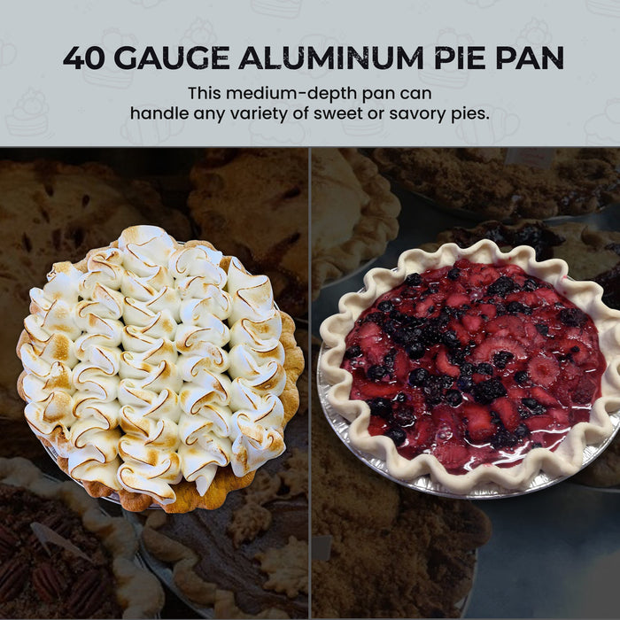 9" Disposable Aluminum Foil Pie Pan - Medium Depth   #901