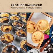 7 oz. Disposable Aluminum Foil Dessert Cup with Plastic Lid   #1210P KitchenDance