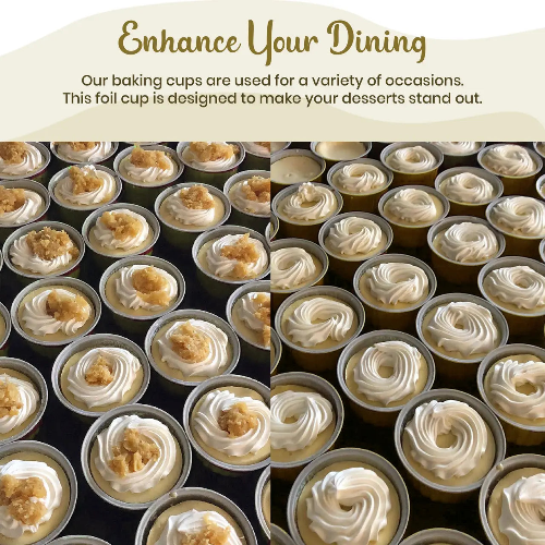 2 oz. Disposable Colored Foil Cup with Plastic Lid  #A3P KitchenDance