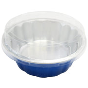 8 oz. Disposable Round Aluminum Foil Pan with Snap-on Plastic Lid #A8P KitchenDance