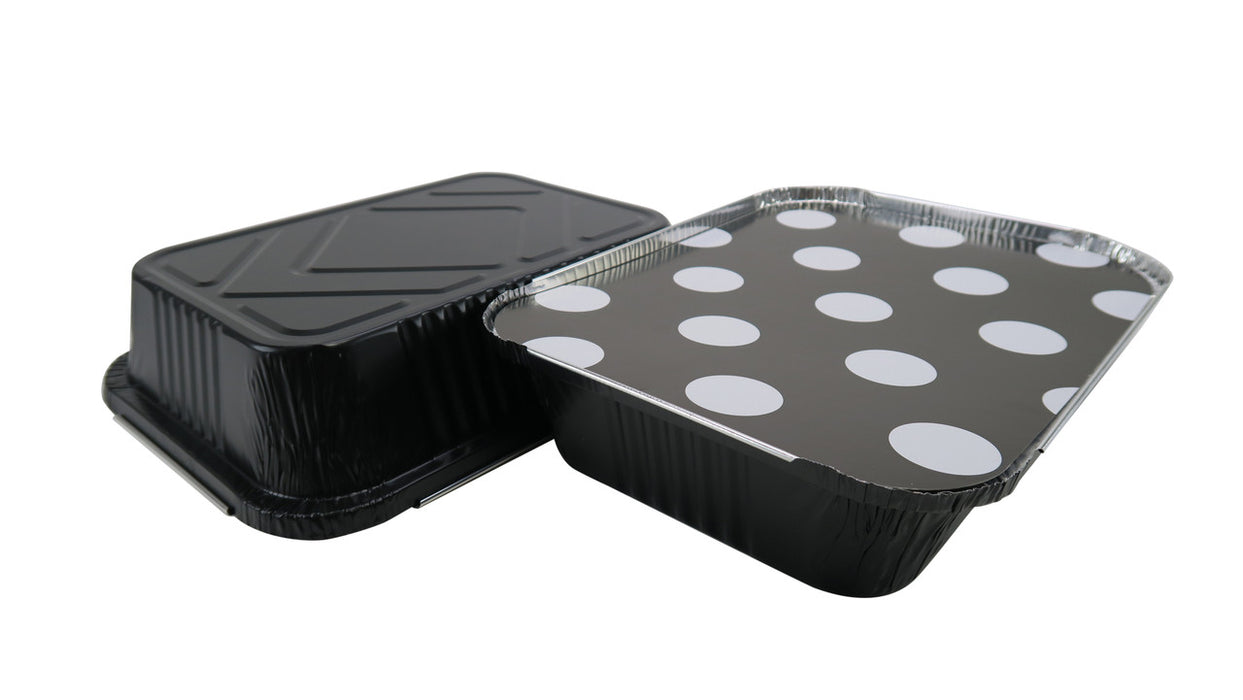 Colored Disposable Aluminum 3.75 Pound Carryout pan w/ Board Lid #3227L