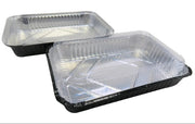 Disposable Colored Aluminum  4½  Lb. Carryout Pan with Plastic Lid #52180P KitchenDance