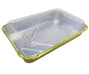 Disposable Colored Aluminum  4½  Lb. Carryout Pan with Plastic Lid #52180P KitchenDance