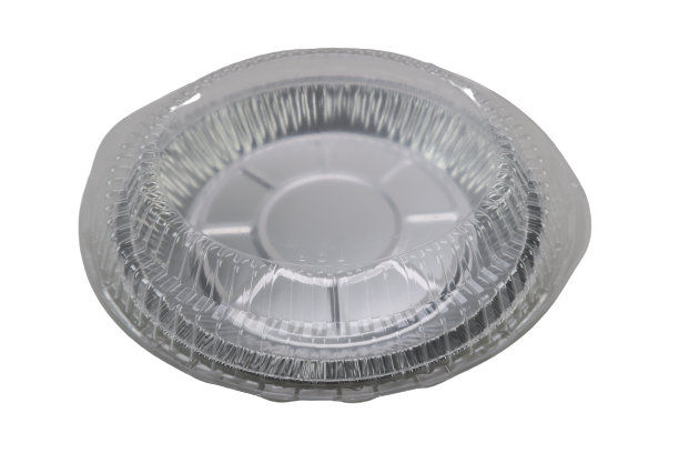 10" Disposable Aluminum Foil Pie Pan and Clear Container Combo #2600