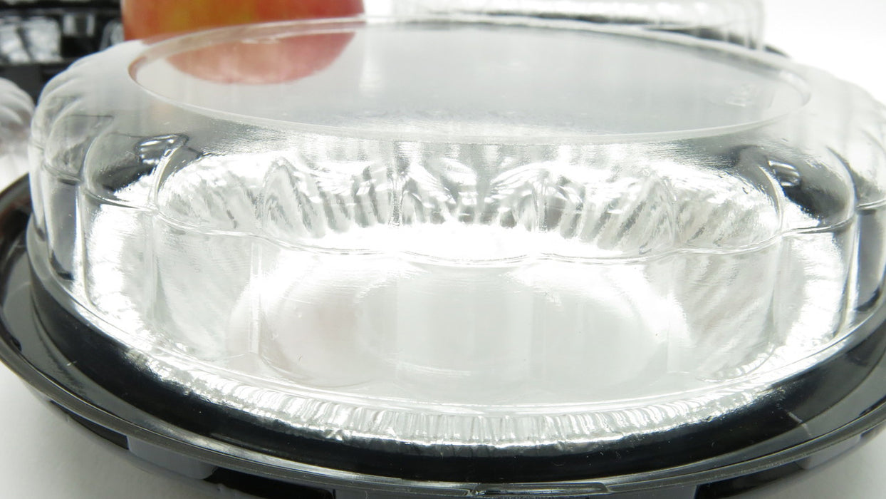 6" foil pie pan and plastic container