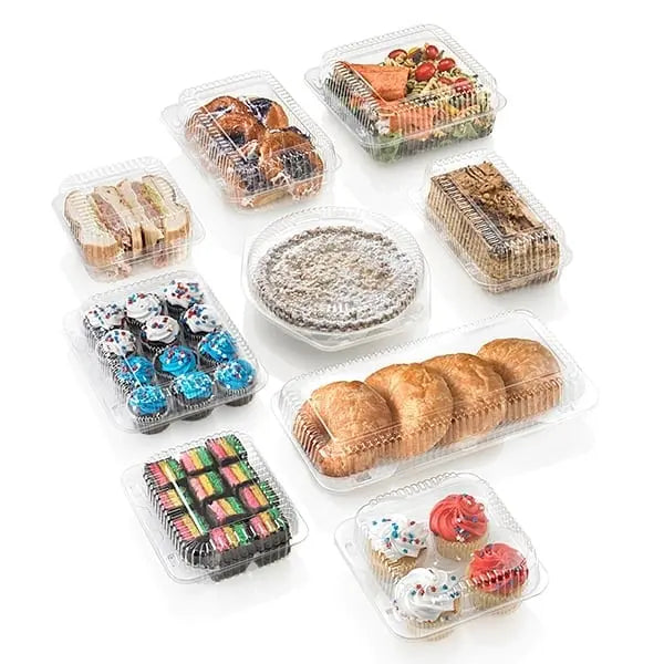 10" Clear Clamshell Pie Container-Low Dome  #SLP-110 Inline Plastics