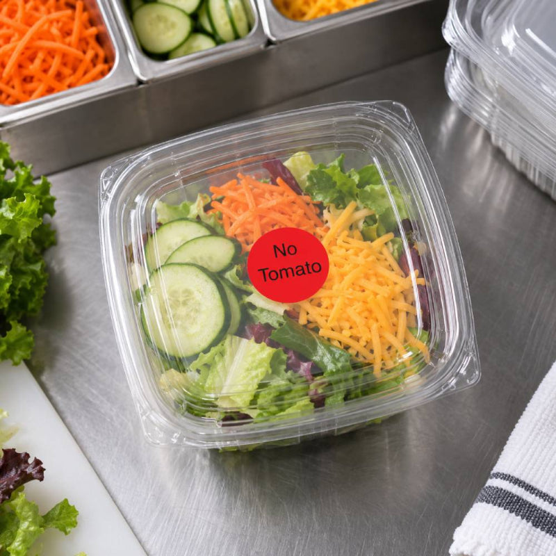 DuraMark 1" No Tomato Deli Red Circle Label - Roll of 1000 - #IT111240