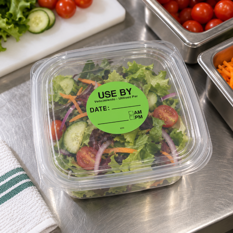 1.5" Use By Removable Green Circle Label - Roll of 500 - #IT112433