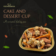 11 oz. Square Foil Dessert Cup with Plastic Lids - #A24P KitchenDance