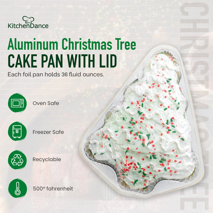 Christmas Tree Aluminum Foil Pan with Plastic Dome Lid   #9501XP