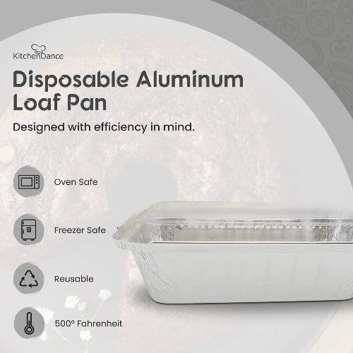 1½ lb. Closable Foil Loaf Pan with Plastic Lid  #1650P KitchenDance