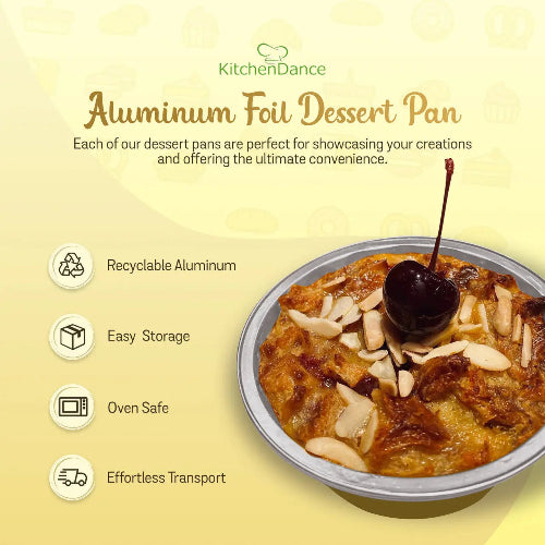 8 oz. Smooth wall Disposable Round Foil Pan  #A42NL KitchenDance