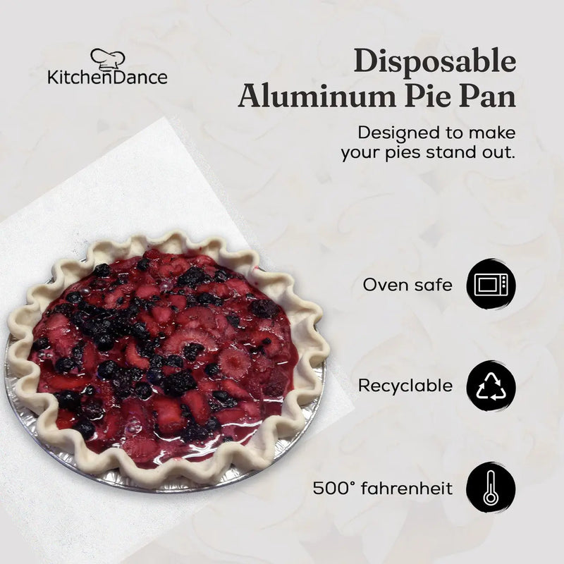 9" Disposable Aluminum Foil Pie Pan - Extra Deep  #940 D&W Fine Pack