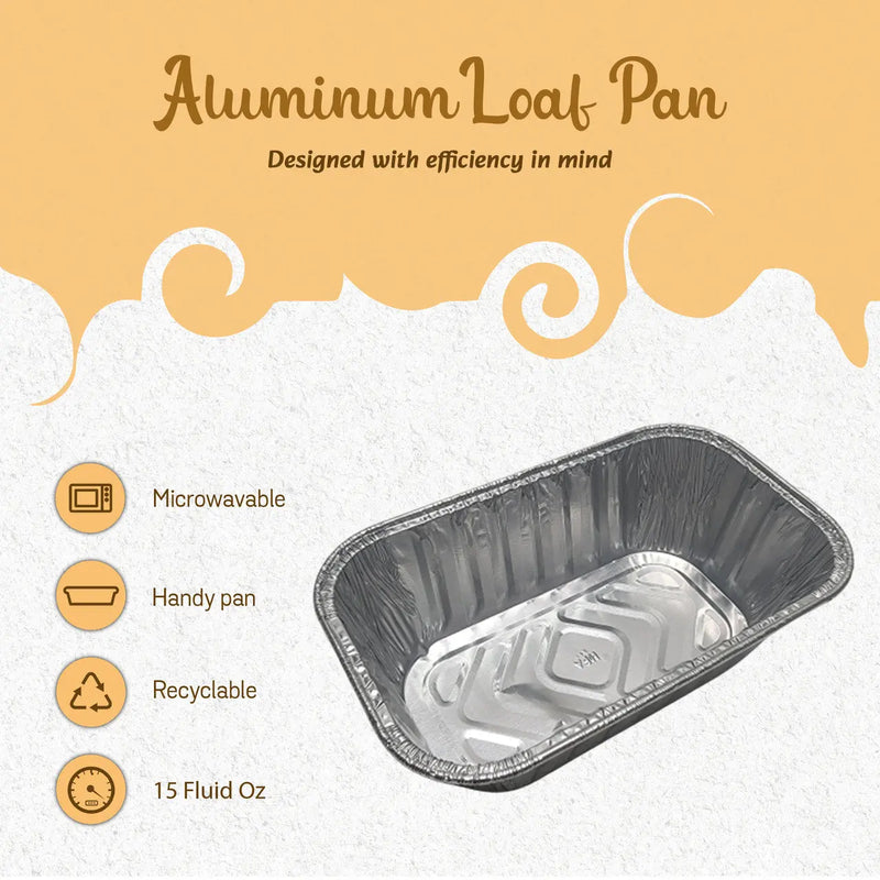 Disposable Aluminum Foil 1 lb. Mini Loaf Pan  #5000NL HFA Inc. -- Handi-foil of America