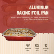 11" X 7"  Colored Heavy Aluminum Entrée Pan with Plastic Lid #A71P KitchenDance