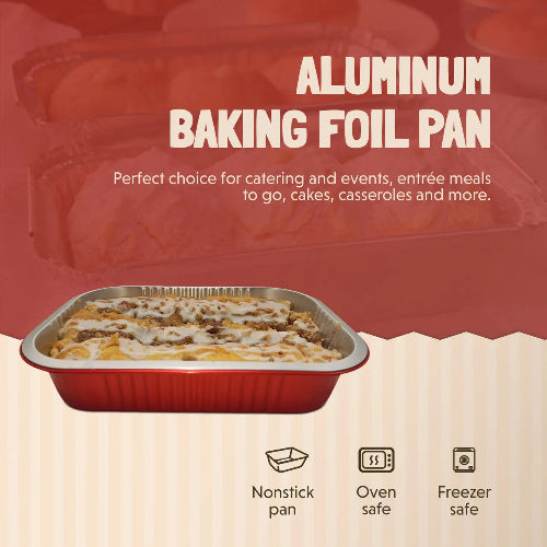 11" X 7"  Colored Heavy Aluminum Entrée Pan with Plastic Lid #A71P KitchenDance