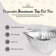Disposable Aluminum Foil 1 lb. Carryout Pan with Plastic Lid    #220P HFA Inc. -- Handi-foil of America