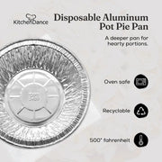 5¾" Disposable Aluminum Disposable Pot Pie Pan - Extra Deep #13750 D&W Fine Pack