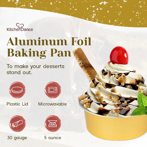 5 oz. Disposable Aluminum Colored Foil Baking Cups  #A41NL KitchenDance