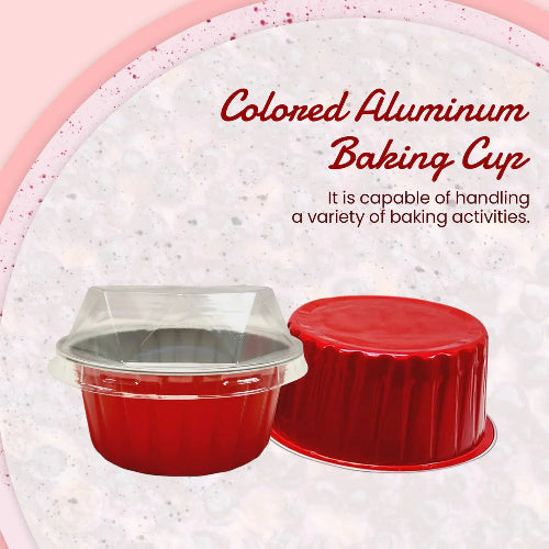 4.5 oz. Colored Aluminum Ramekin or Dessert Cup with Lid #A35P KitchenDance