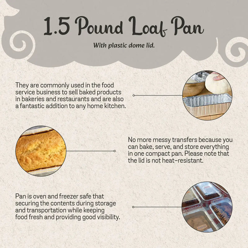 D & W Fine Pack 1½ lb. Foil Loaf Pan with Dome Lid #208P D&W Fine Pack