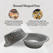 5¾" Disposable Aluminum Disposable Pot Pie Pan - Extra Deep #13750 D&W Fine Pack