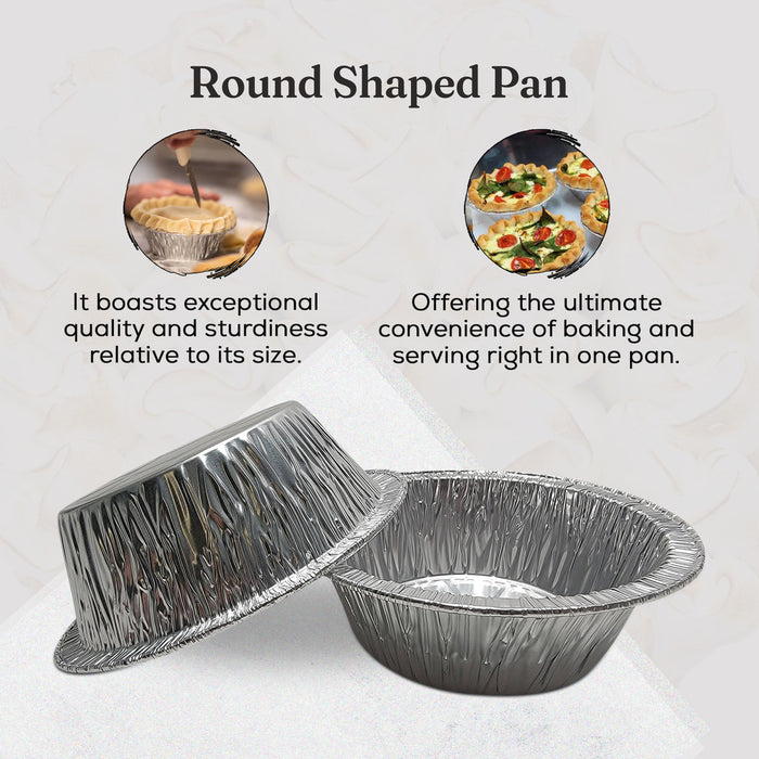 5¾" Disposable Aluminum Foil Pot Pie Pan - Extra Deep #13750