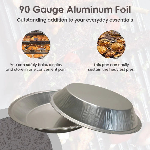 KitchenDance Heavyweight Disposable Aluminum Pie Pan #1070 KitchenDance