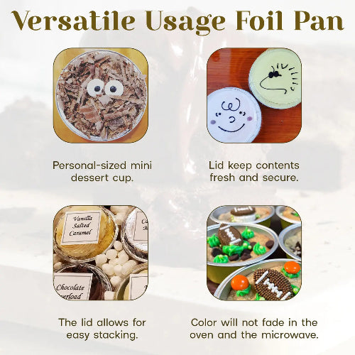 5 oz. Disposable Aluminum Colored Foil Baking Cups  #A41NL KitchenDance