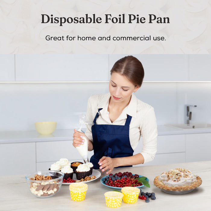 9" Disposable Aluminum Foil Pie Pan - Extra Deep  #940