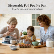 5¾" Disposable Aluminum Disposable Pot Pie Pan - Extra Deep #13750 D&W Fine Pack